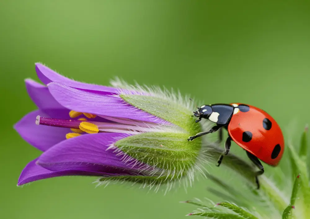 Coccinelle auxiliaire naturel du jardin Coccinelle sur une feuille - auxiliaire naturel pour la lutte contre les ravageurs des plantes du jardin